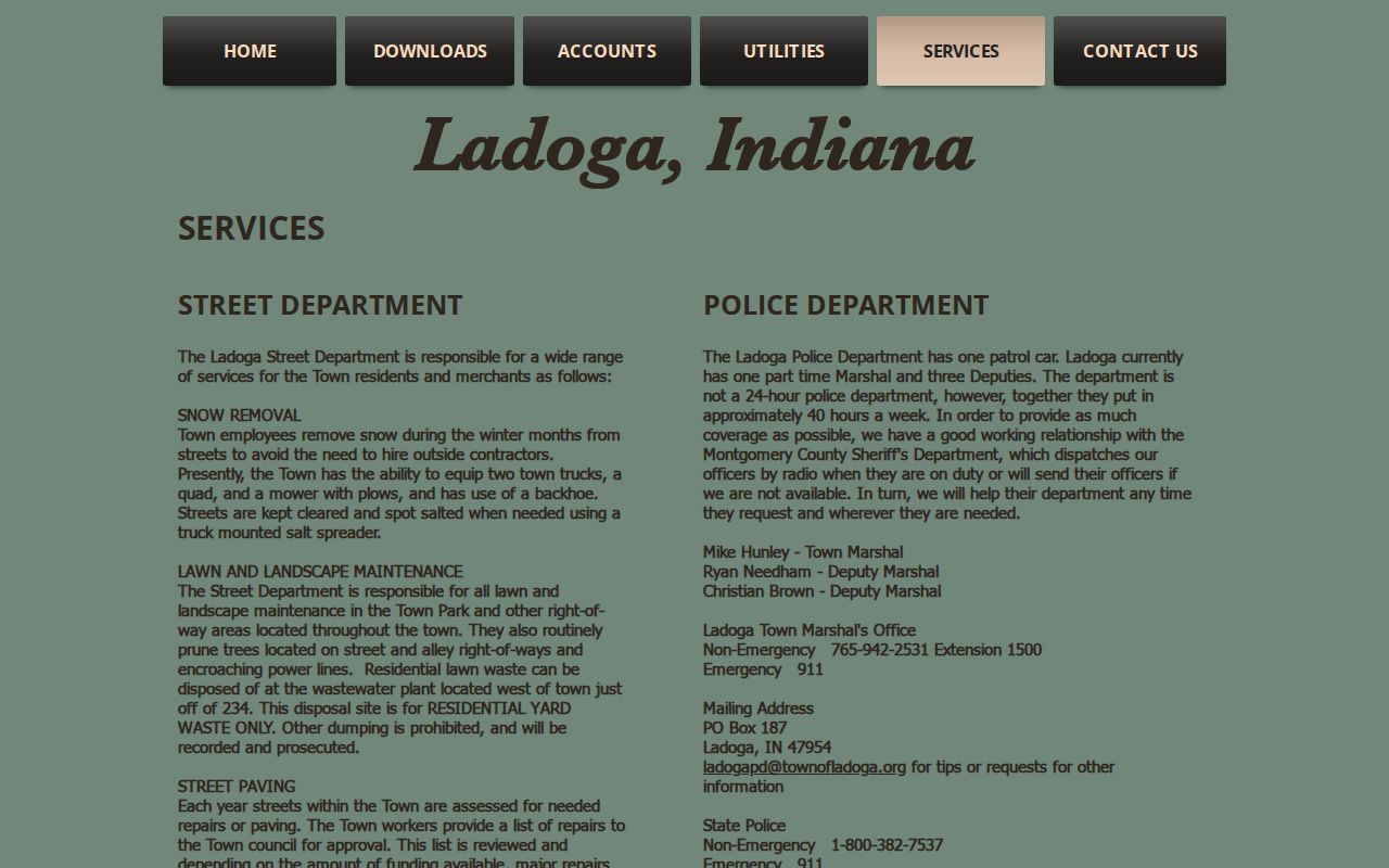 Ladoga marshal and Montgomery County sheriff arrest coverage information
