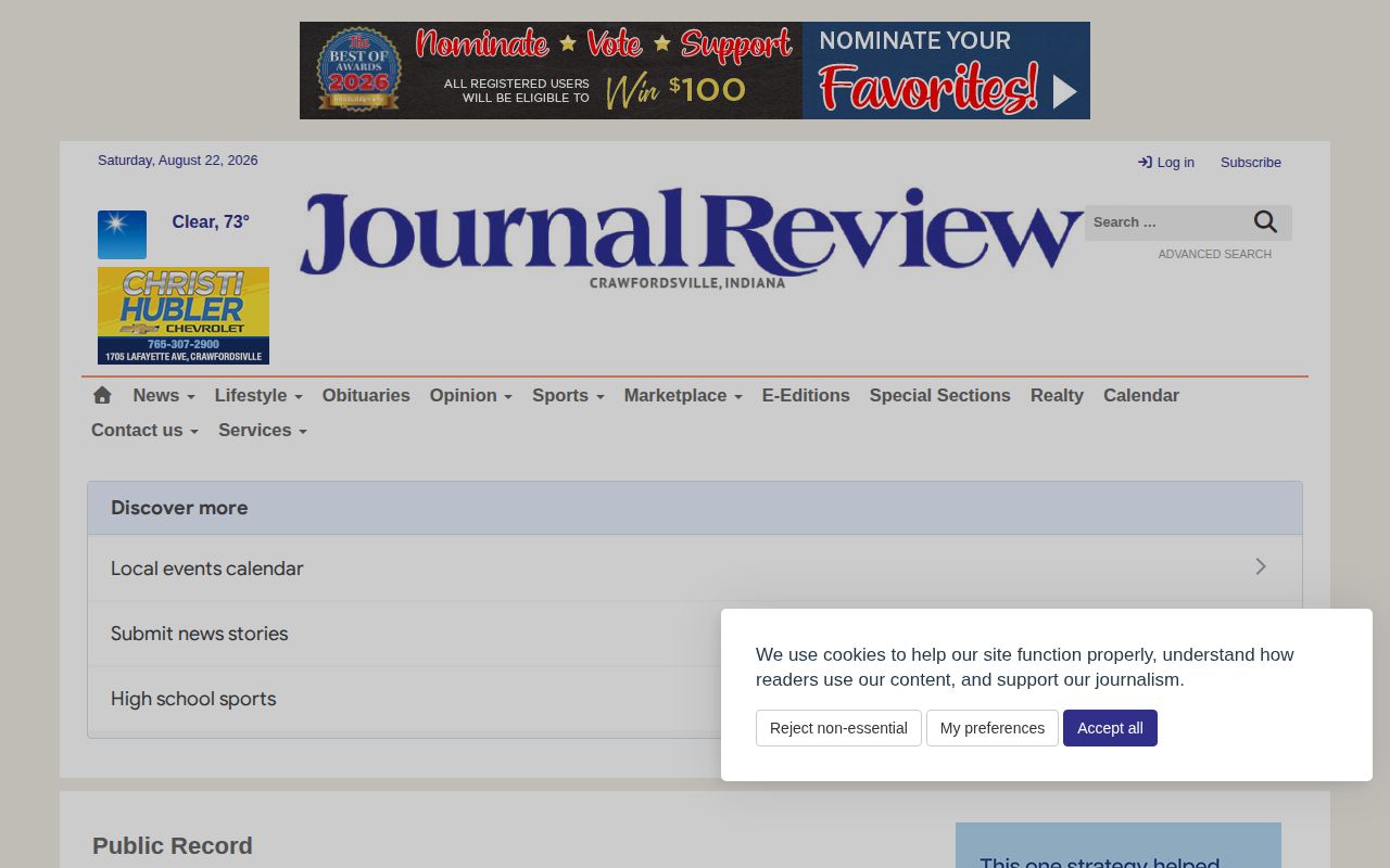 Journal Review Montgomery County public record and arrest news archive