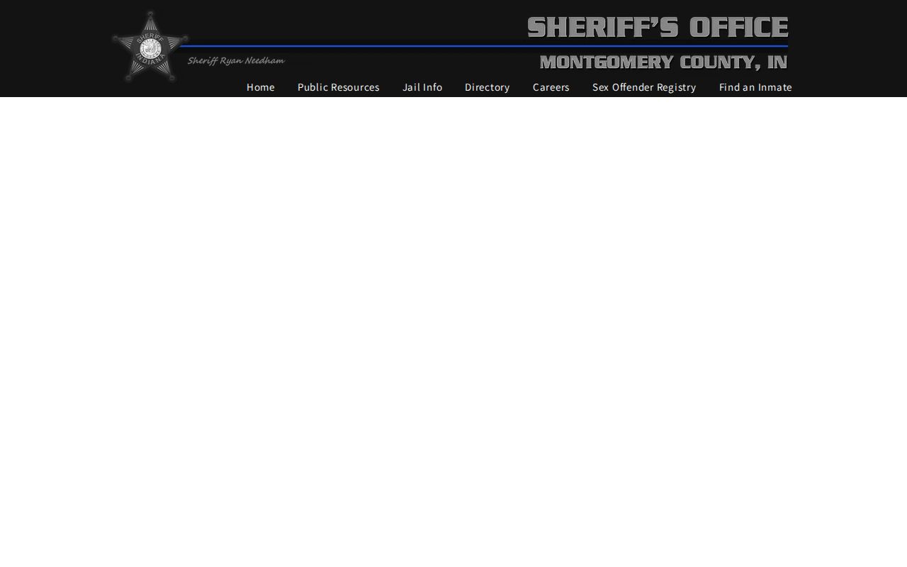 Montgomery County official current inmate lookup page